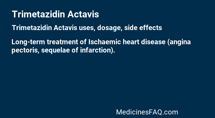 Trimetazidin Actavis