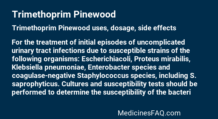 Trimethoprim Pinewood