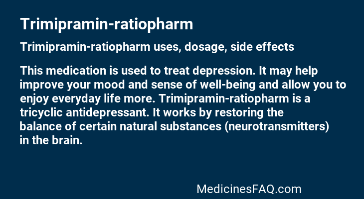 Trimipramin-ratiopharm