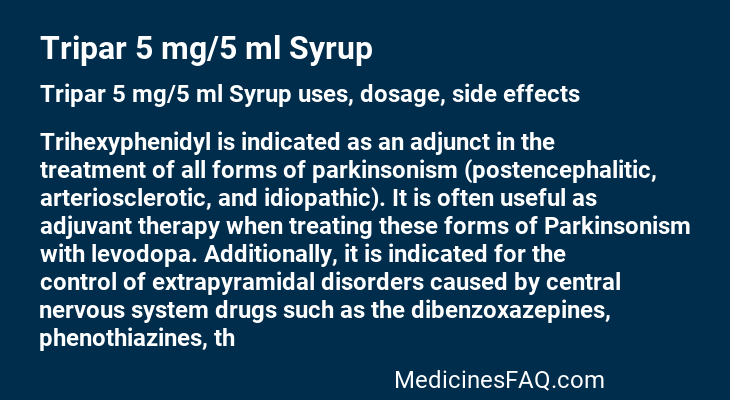 Tripar 5 mg/5 ml Syrup