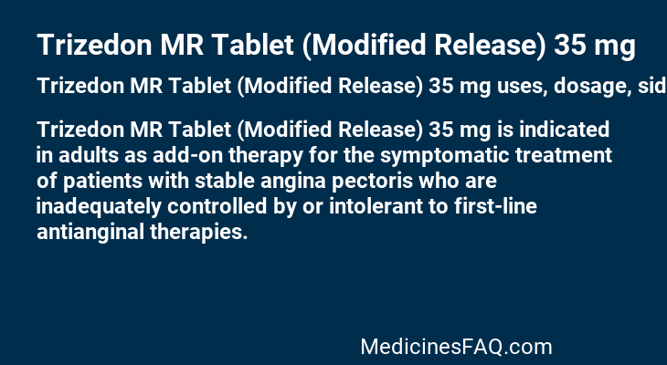 Trizedon MR Tablet (Modified Release) 35 mg