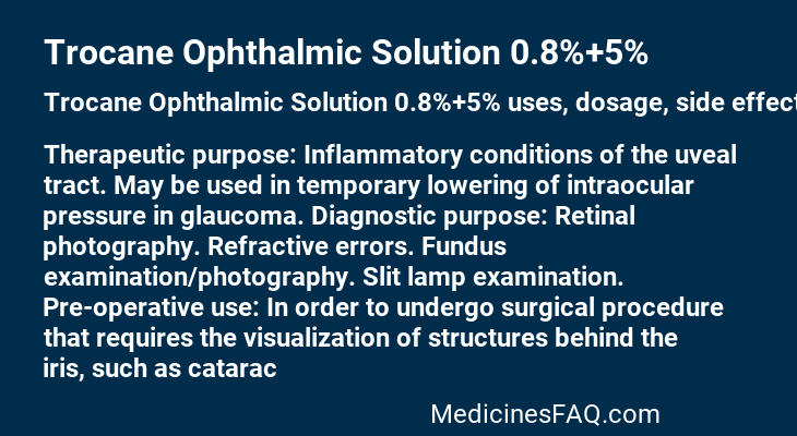 Trocane Ophthalmic Solution 0.8%+5%