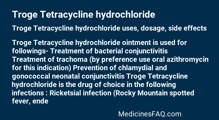 Troge Tetracycline hydrochloride
