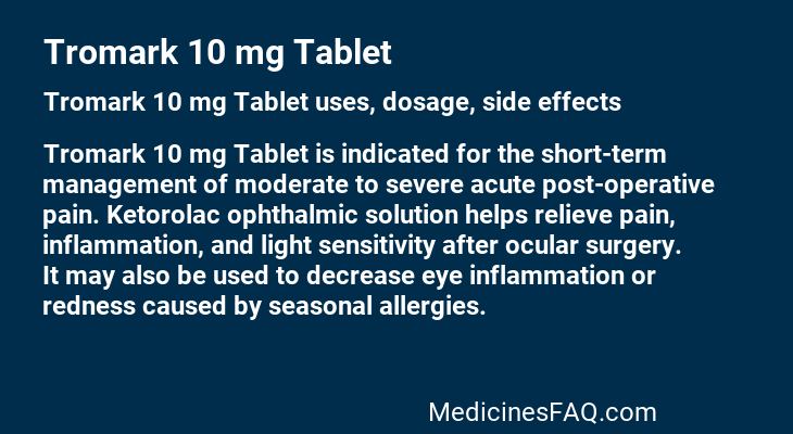 Tromark 10 mg Tablet