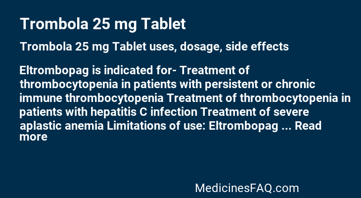 Trombola 25 mg Tablet