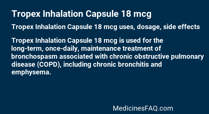 Tropex Inhalation Capsule 18 mcg