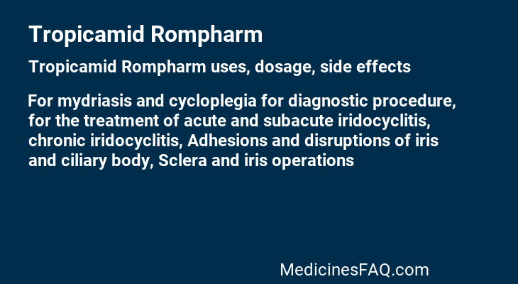 Tropicamid Rompharm