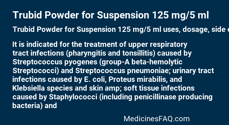 Trubid Powder for Suspension 125 mg/5 ml