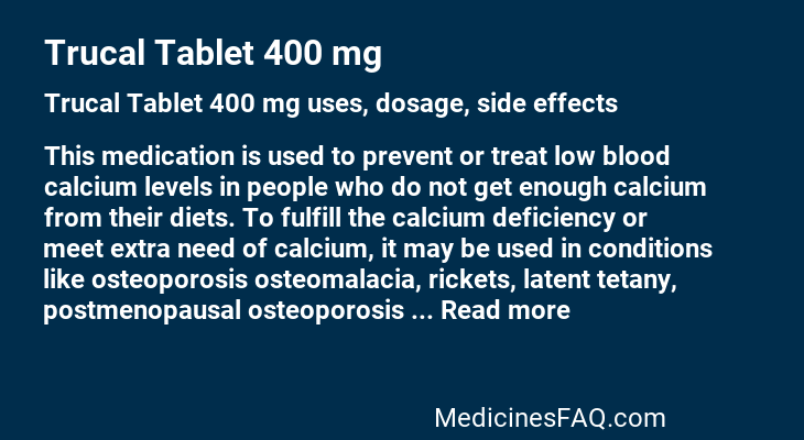 Trucal Tablet 400 mg