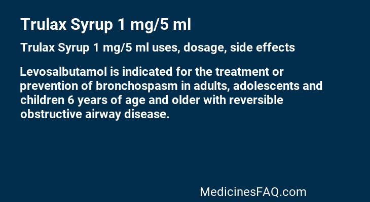 Trulax Syrup 1 mg/5 ml