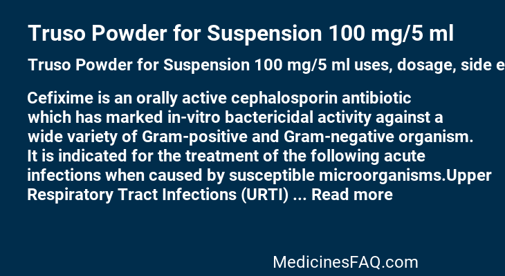 Truso Powder for Suspension 100 mg/5 ml