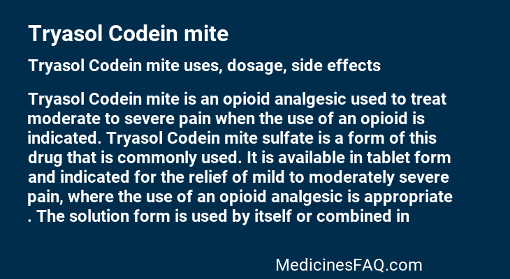 Tryasol Codein mite