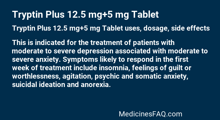 Tryptin Plus 12.5 mg+5 mg Tablet