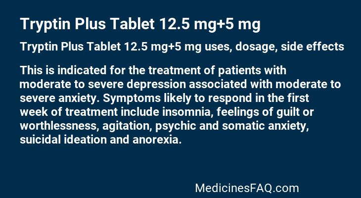 Tryptin Plus Tablet 12.5 mg+5 mg