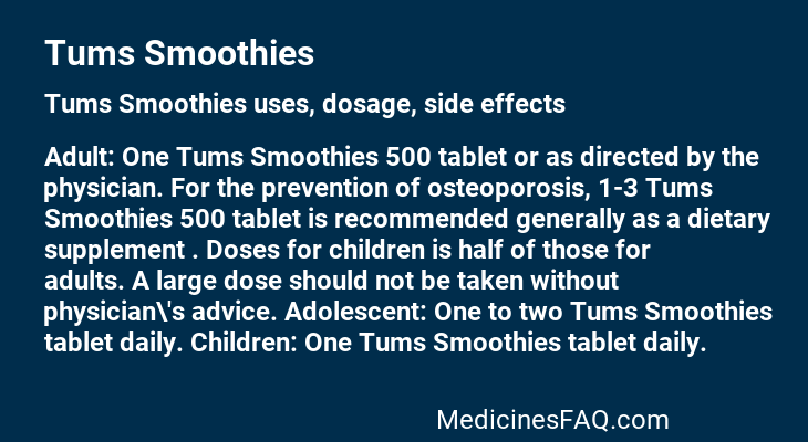 Tums Smoothies