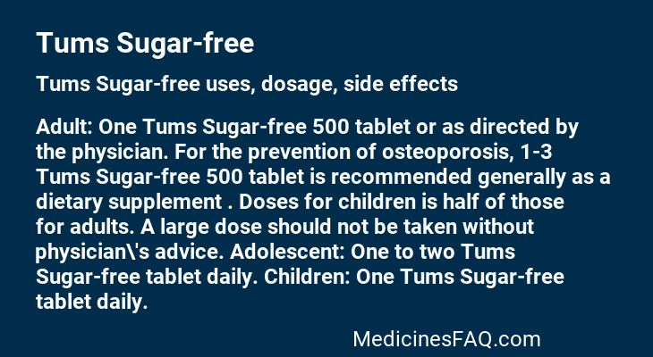 Tums Sugar-free