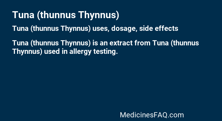Tuna (thunnus Thynnus)