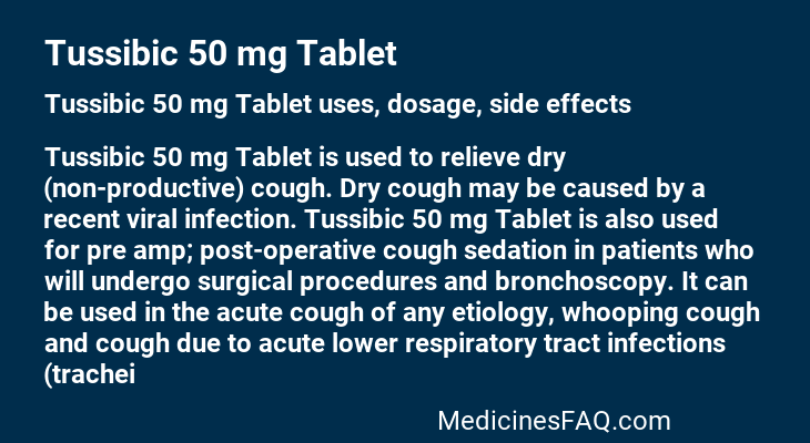 Tussibic 50 mg Tablet