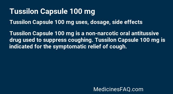 Tussilon Capsule 100 mg