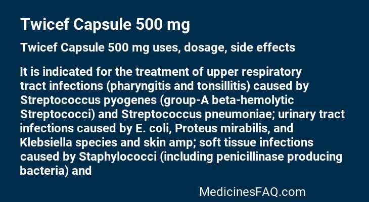 Twicef Capsule 500 mg