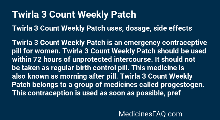 Twirla 3 Count Weekly Patch