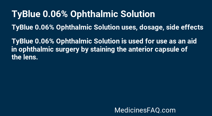 TyBlue 0.06% Ophthalmic Solution