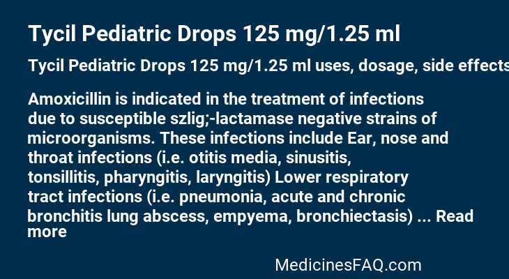 Tycil Pediatric Drops 125 mg/1.25 ml