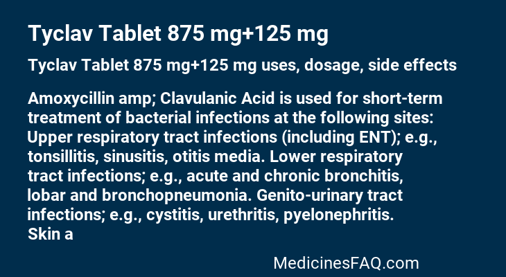 Tyclav Tablet 875 mg+125 mg
