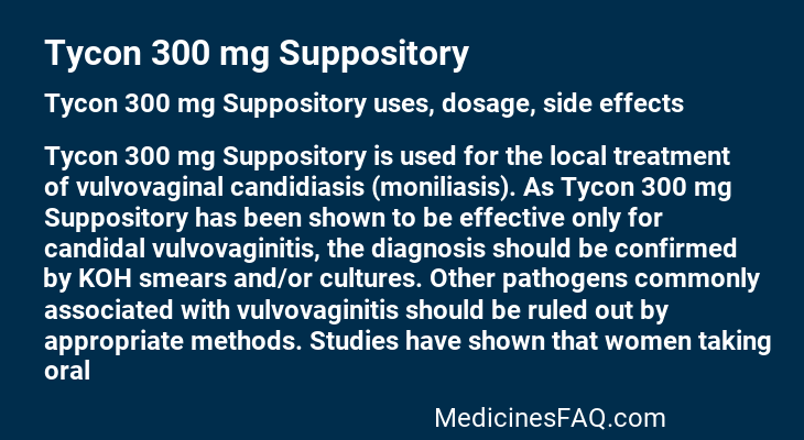 Tycon 300 mg Suppository