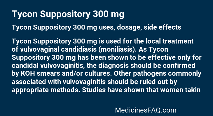 Tycon Suppository 300 mg
