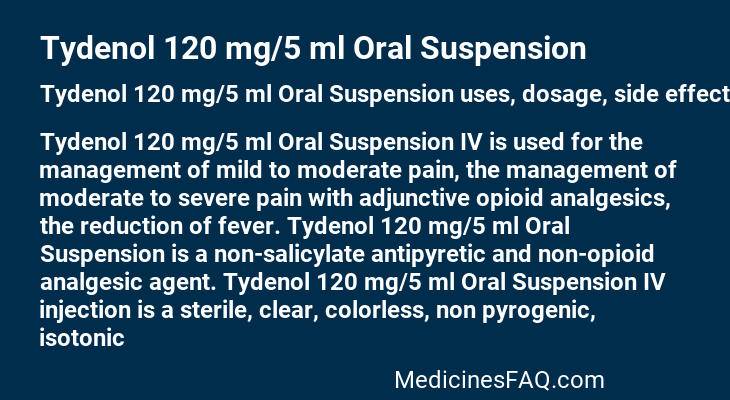 Tydenol 120 mg/5 ml Oral Suspension