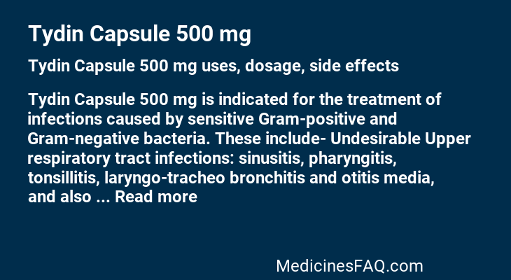 Tydin Capsule 500 mg