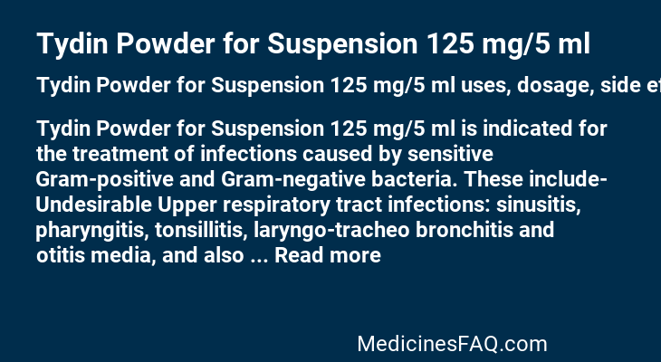 Tydin Powder for Suspension 125 mg/5 ml