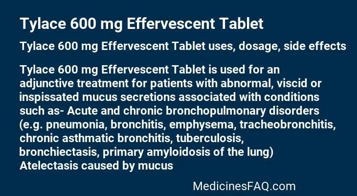 Tylace 600 mg Effervescent Tablet