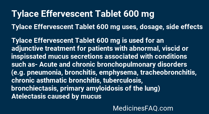 Tylace Effervescent Tablet 600 mg