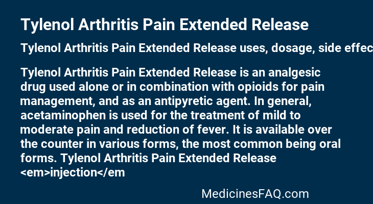 Tylenol Arthritis Pain Extended Release