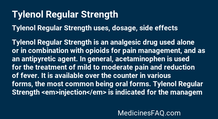 Tylenol Regular Strength