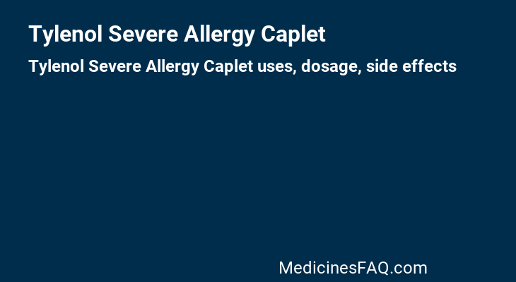 Tylenol Severe Allergy Caplet