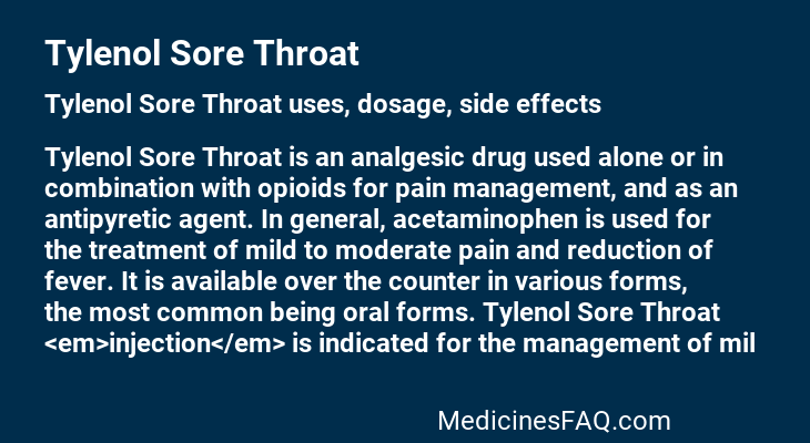 Tylenol Sore Throat