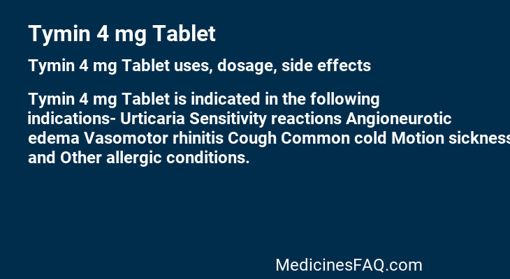 Tymin 4 mg Tablet