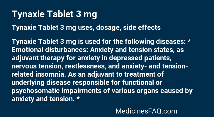 Tynaxie Tablet 3 mg