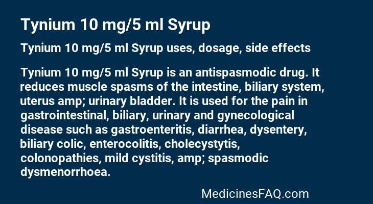 Tynium 10 mg/5 ml Syrup