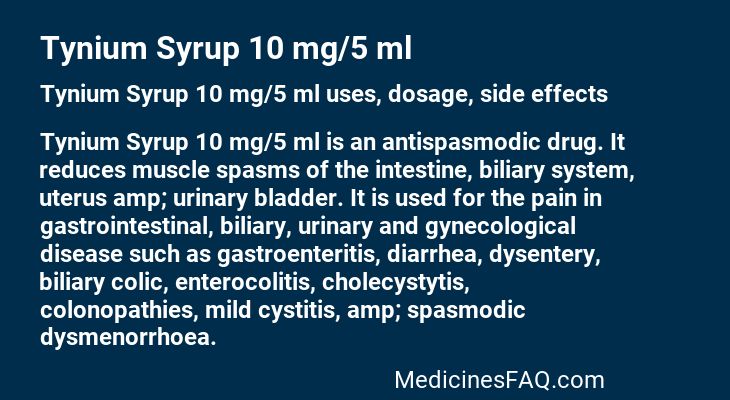 Tynium Syrup 10 mg/5 ml