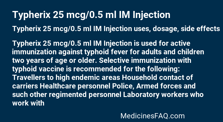 Typherix 25 mcg/0.5 ml IM Injection