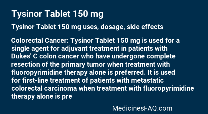 Tysinor Tablet 150 mg