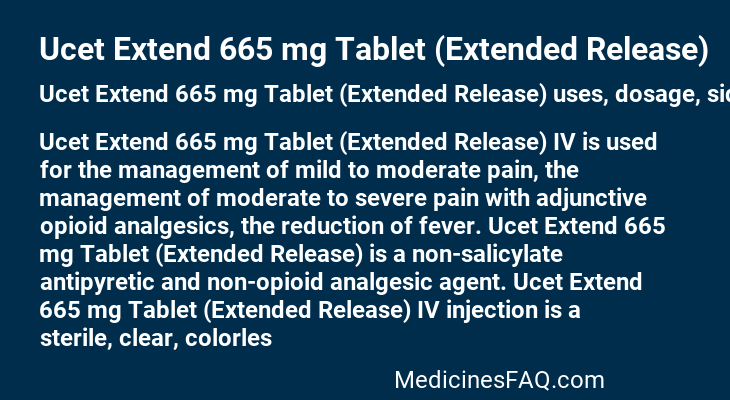 Ucet Extend 665 mg Tablet (Extended Release)