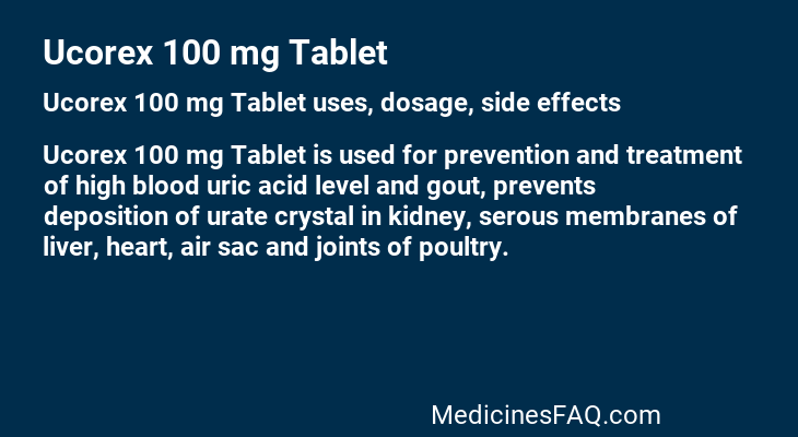 Ucorex 100 mg Tablet