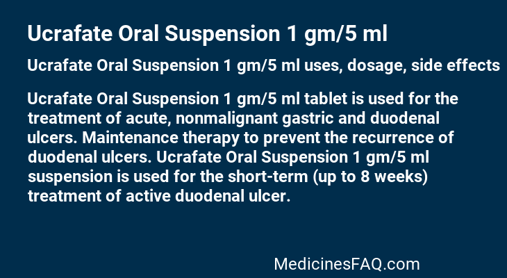Ucrafate Oral Suspension 1 gm/5 ml