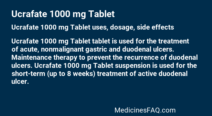 Ucrafate 1000 mg Tablet