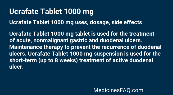 Ucrafate Tablet 1000 mg